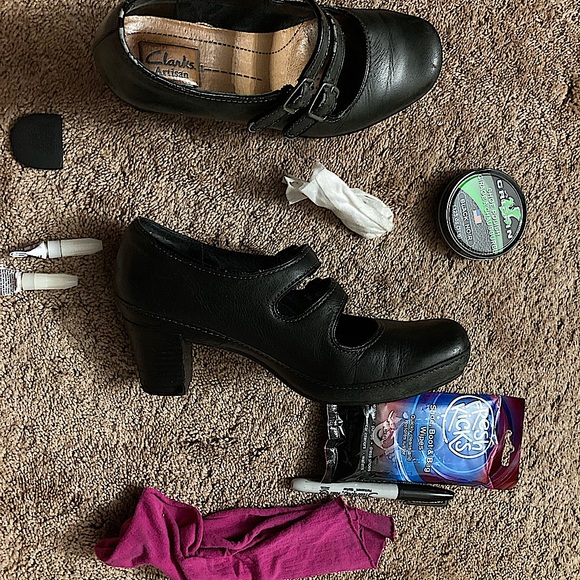 Clarks Artisan Double Strap Black Mary Jane Size 8m - Picture 4 of 17